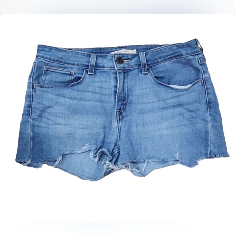 Levi's 535 Super Skinny Cut Off Denim Shorts
